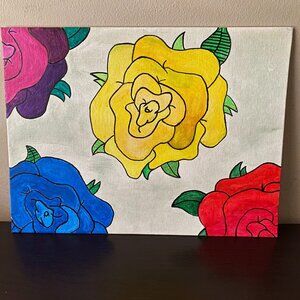 9 x 12 Flower Canvas Painting